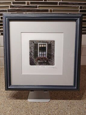 "Window Box" Hand Colored Engraving by T.J. Struna (Limited Edition #5/100)